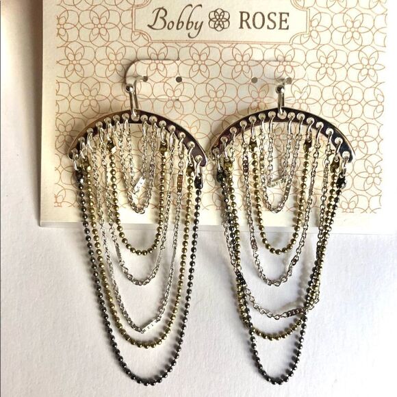 Bobby Rose Multi-Chain Earrings - Picture 1 of 6